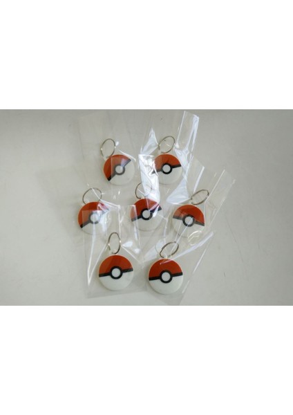 3'lü Pokemon Anahtarlık, Pokemon Top Anahtarlık, Pokemon Ball Anahtarlık