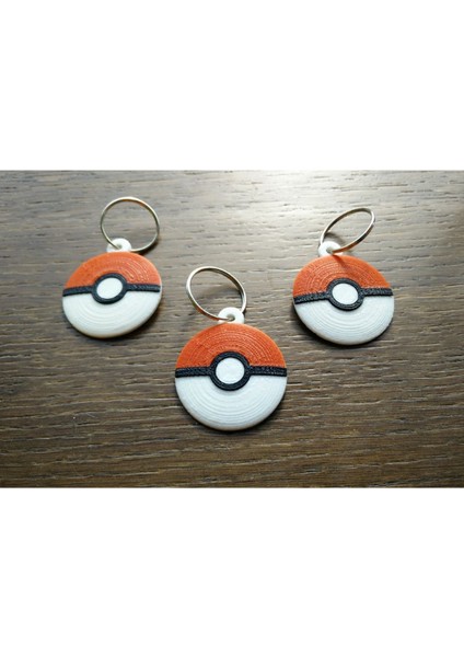 3'lü Pokemon Anahtarlık, Pokemon Top Anahtarlık, Pokemon Ball Anahtarlık