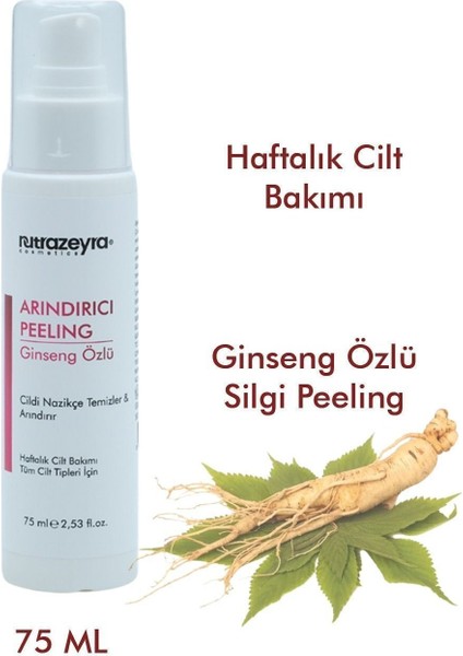 Ginseng Özlü Arındırıcı Peeling Anında Etki Cilt Tonu Dengeleyici Aydınlatıcı Etki 75 ml