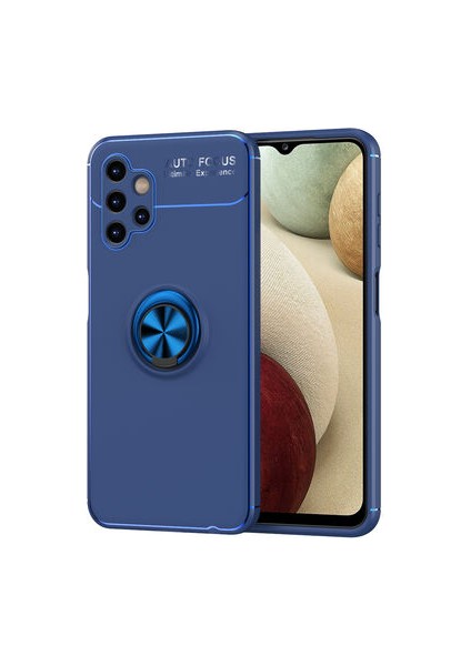 Samsung Galaxy A13 4g Ultra Koruma Sağlayan Stant Özellikli Yüzüklü Ravel Silikon Kılıf