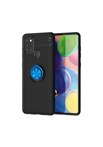 Samsung Galaxy M31 Ultra Koruma Sağlayan Stant Özellikli Yüzüklü Ravel Silikon Kılıf