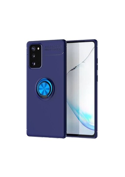 Samsung Galaxy Note 20 Ultra Koruma Sağlayan Stant Özellikli Yüzüklü Ravel Silikon Kılıf