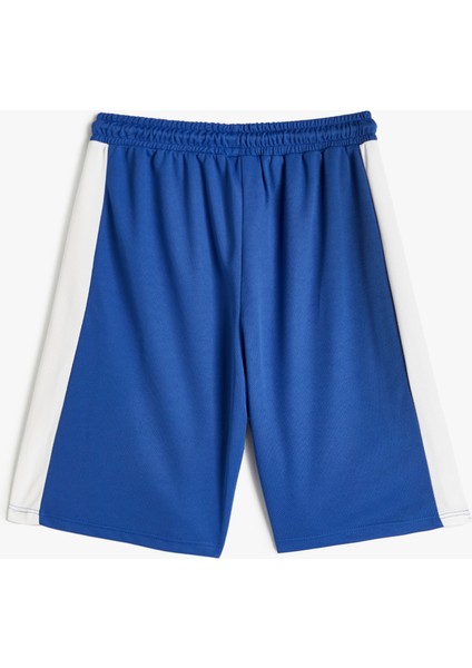 Oversize Şort Renk Bloklu Baskı Detaylı Beli Lastikli fiyatları