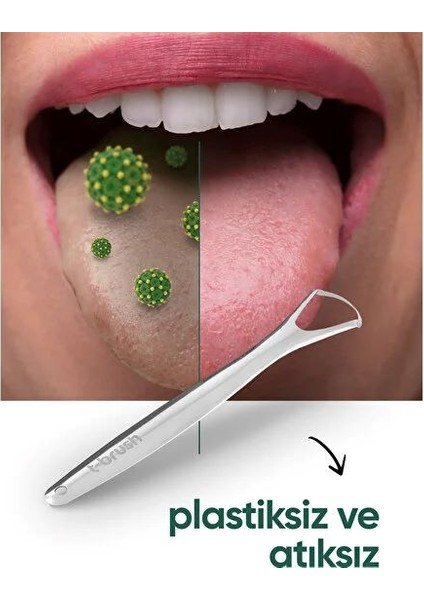 Metal Dil Sıyırıcı Temizleme Aparatı Yoga Dil Kazıma Çubuğu Temizleyici 1-Adet fırsatları