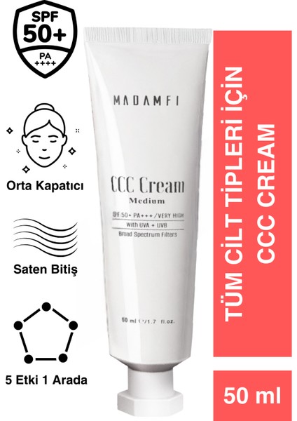 Madam Fi CC Cream Medium SPF 50 PA+++ 50 ml