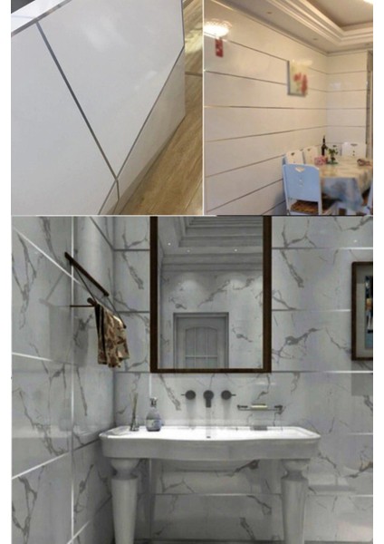 5 Mm- 50 Metre Tuvalet Mutfak Banyo Fayans Mermer Arası Şerit Bant Gümüş Banyo Mutfak Bant modelleri