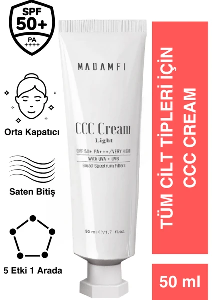 Madam Fi Ccc Cream Lıght SPF50 Pa+++ 50 ml