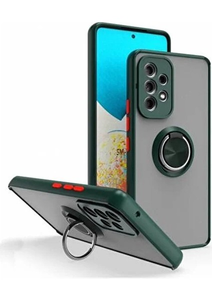 Samsung Galaxy A52 Kılıf Montreal Yüzüklü Mat Kapak