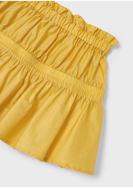 Kız Çocuk Poplin Etek Sarı 3905