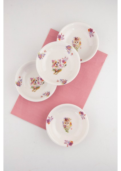 Kitty & Woof 4 Parça Porselen Çerezlik fiyatları