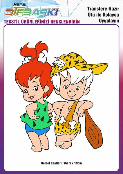 Çizgi Film Karakter Ütü ile Yapışan Tişört Tekstil Dtf Transfer Baskı