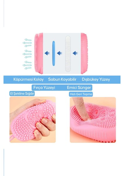 Banyo Kesesi Sabunluk Vücut Duş Süngeri Yumuşak Sihirli Vücut Masaj Fırçası Duş Kadın