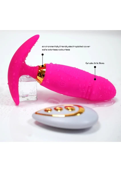 Kadın Erkek Plug Vibratör Kumandalı Antialerjik Dildo Anal Giyilebilir USB Şarjlı