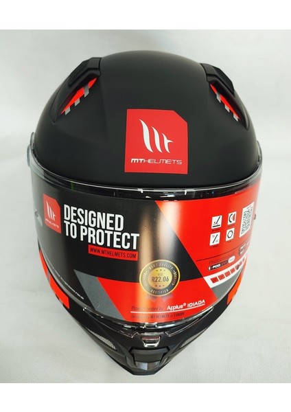 Revenge 2 Solid A1 Matt Black Şeffaf Vizörlü Kask
