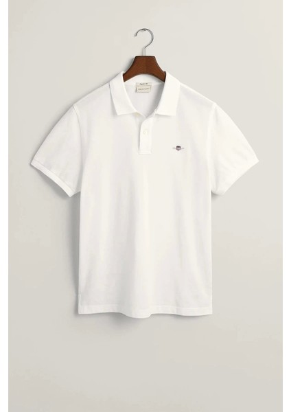 Erkek Beyaz Regular Fit Logolu Polo indirimleri