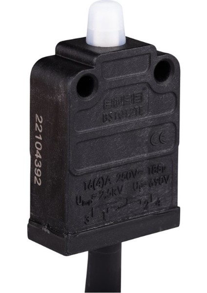 BS1012TX3 IP67 Kablolu 30 cm Buton Sivç Ani Hareketli 1na 1nk