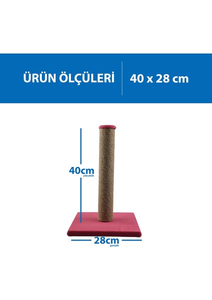 Çubuk Kedi Tırmalama Tahtası 40 cm - Pembe