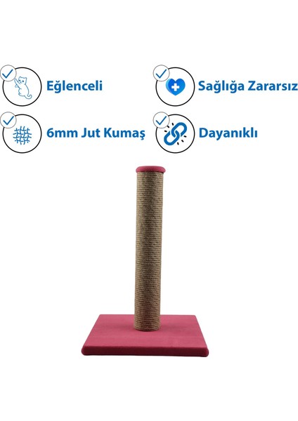 Çubuk Kedi Tırmalama Tahtası 40 cm - Pembe