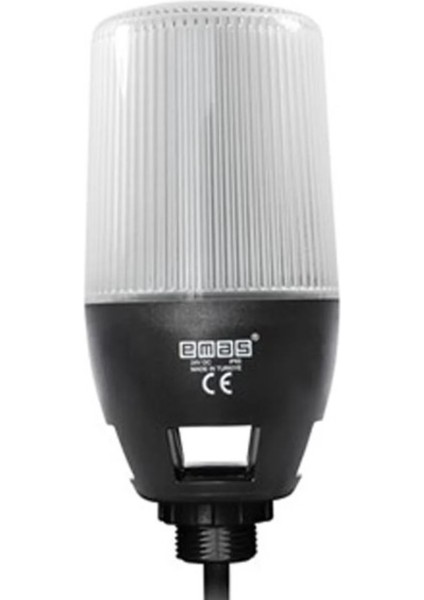 IF6P024WM05-5 F Serisi Çok Renkli 24V Ac/dc 5mt Kablolu Buzzerlı Sabit Plc Uyumlu M22 Vidalı LED Ikaz 65MM