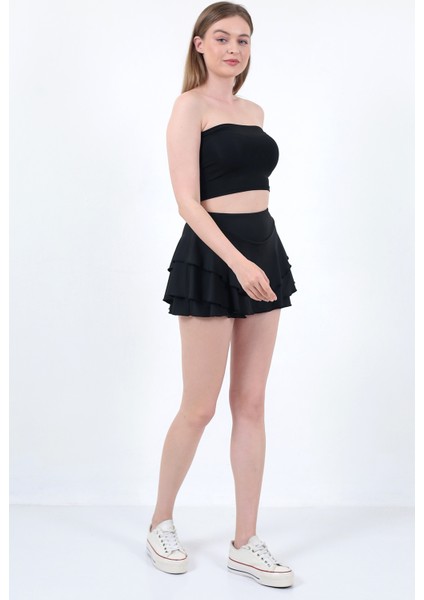 Kadın Siyah Mini Spor Şort Etek fiyatları