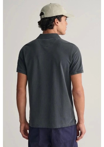 Erkek Siyah Regular Fit Logolu Polo modelleri