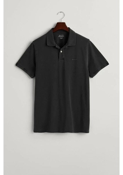 Erkek Siyah Regular Fit Logolu Polo fırsatları