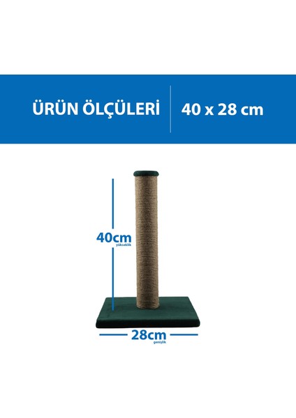 Çubuk Kedi Tırmalama Tahtası 40 cm - Yeşil