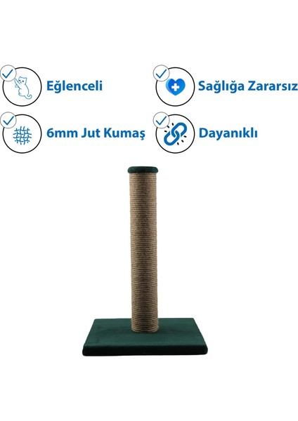 Çubuk Kedi Tırmalama Tahtası 40 cm - Yeşil