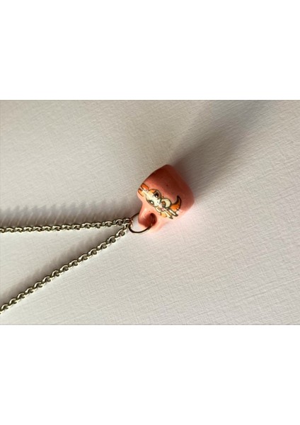 El Yapımı Seramik Kolye "powerpuff Gırls-Blossom"