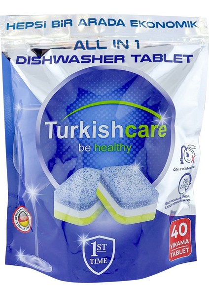 Hepsi 1 Arada 40 Lı Bulaşık Makinası Tableti x 12 Paket (480 Tablet)