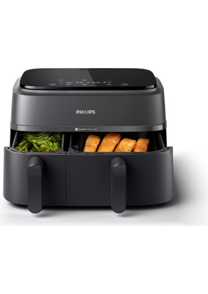 Airfryer Yeni Nesil Çift Hazneli Yağsız Hava Fritözü (9 Litre)