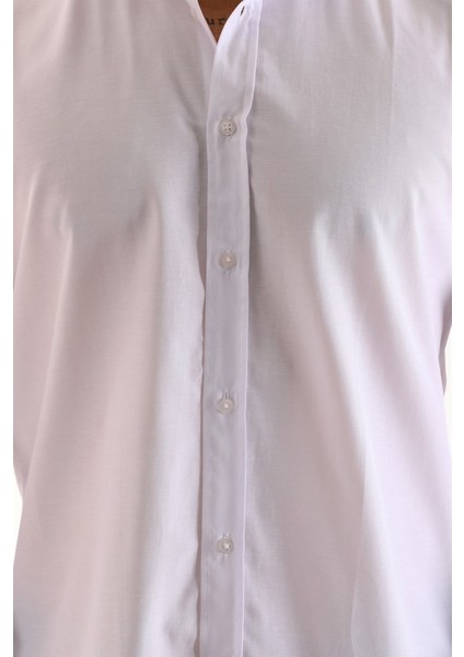 Beyaz Düz Regular Erkek Gömlek fırsatları