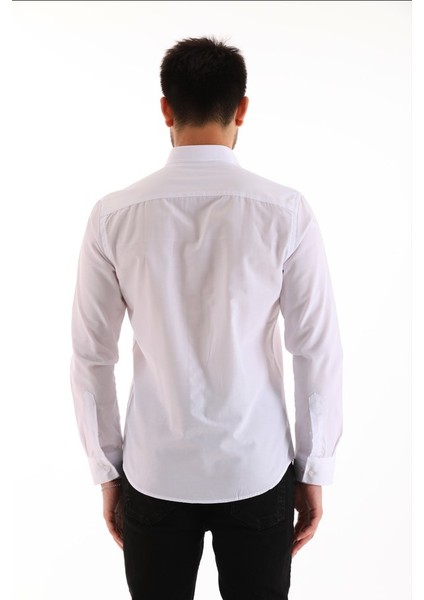 Beyaz Düz Regular Erkek Gömlek indirimleri