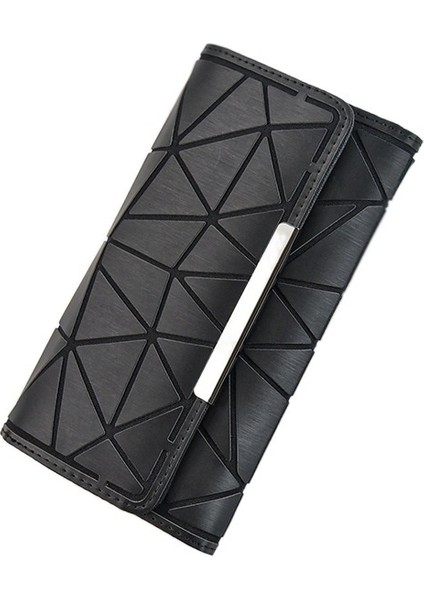 High-End Kadın Üç Katlı Parlak Uzun Eşkenar Dörtgen Renkli Cüzdan (Yurt Dışından)