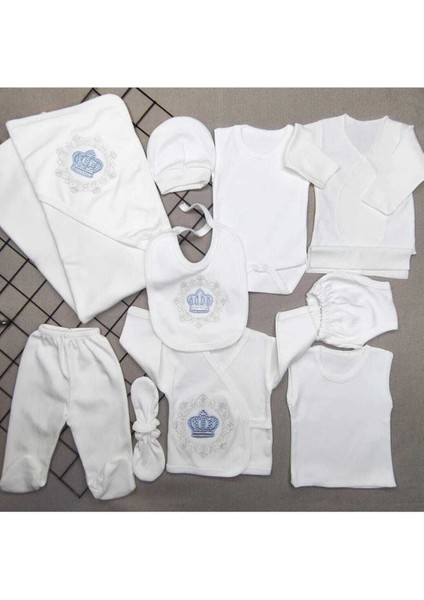 Bebe Nakışlı Taşlı 11PARCA Yeni Doğan Hastane Cıkışı Zıbın Set