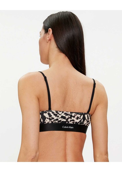 Bandeau Print Bikini Üstü