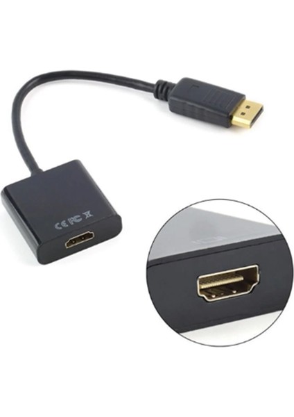 Display Port To HDMI Çevirici Dönüştürücü Adaptör / Displayport Görüntü Aktarıcı Çevirici Adaptör