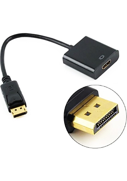 Display Port To HDMI Çevirici Dönüştürücü Adaptör / Displayport Görüntü Aktarıcı Çevirici Adaptör