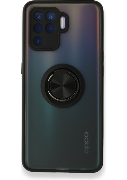 Oppo Reno 5 Lite Kılıf Montreal Mat Yüzüklü Kapak