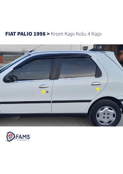 Fiat Palio Krom Kapı Kolu 4 Kapı 1998> Paslanmaz Çelik