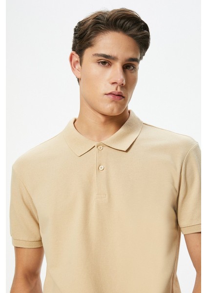 Bej Koton Polo Yaka T-Shirt fiyatları