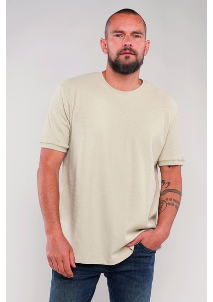 Taş Gabria Bisiklet Yaka Erkek T-Shirt