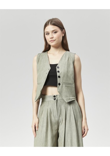 Pensli Palazzo Pantolon & Yelek Takım Su Yeşili indirimleri