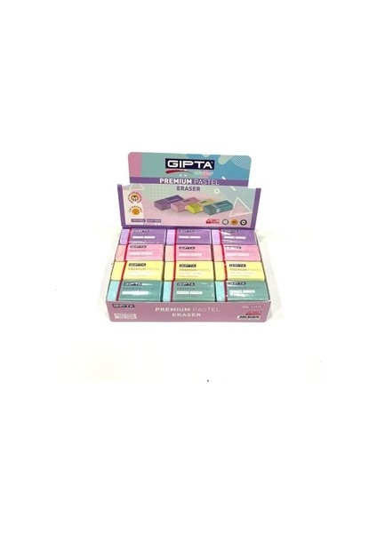 Silgi Pastel Renkler 24 Lü Paket Orta Boy K2830