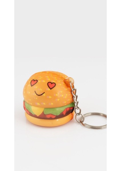 Squishy Hamburger Anahtarlık, Sevimli Oyuncak,sukuşi Araç Gereç