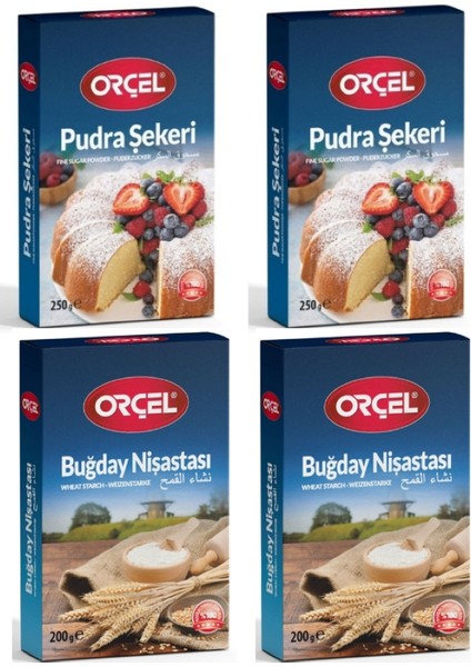 Pudra Şekeri 2 X250 gr + Buğday Nişastası 2 X200 gr Set