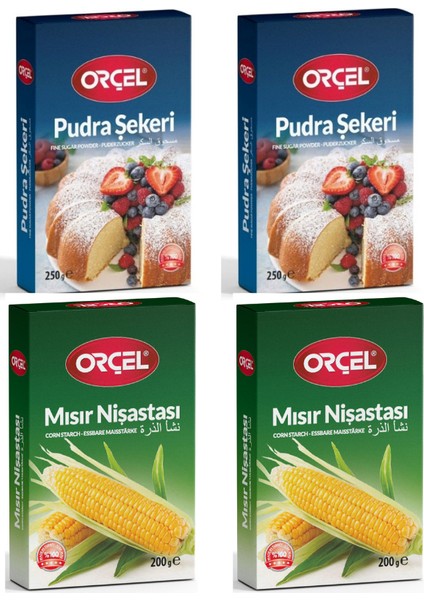 Pudra Şekeri 2 X250 gr Mısır Nişastası 2 X200 gr Set