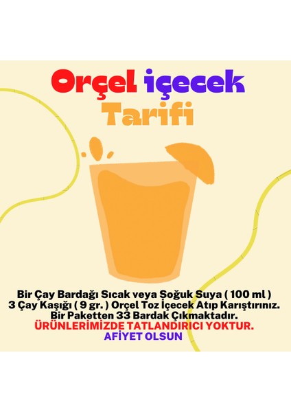 Toz Içecek Seti Oralet Çay Sıcak Soğuk Karışık Paket 6ADET