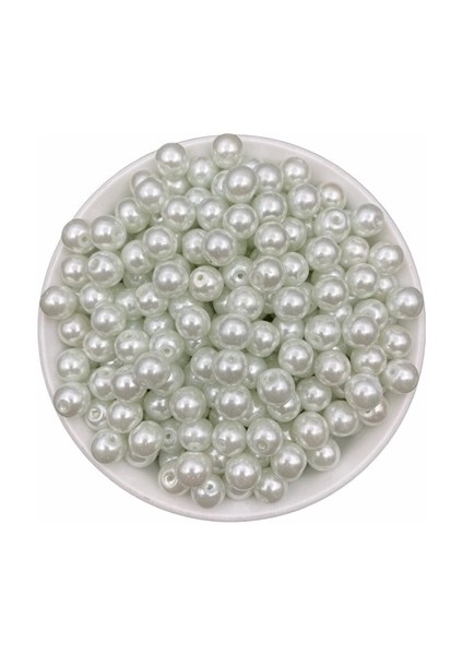 50 Gram Kaliteli Orijinal Cam Inci Boncuk 10MM - Krem Renk (50GR,~40 Adet)