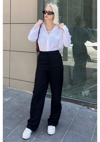Mad Girls Beyaz Oversize Gömlek MG1369 fırsatları